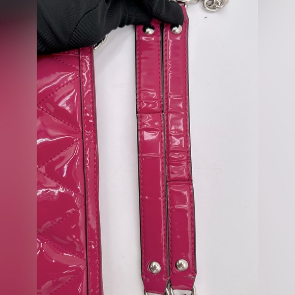 Coach Pink Poppy Liquid Glass Quilted Shoulder/ Crossbody Bag - Picture 5 of 11